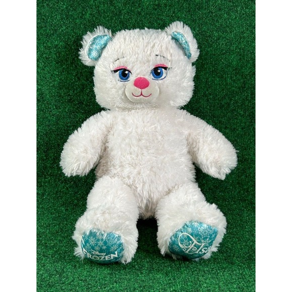 Build-A-Bear Other - Build-A-Bear Disney Frozen Elsa Plush Teddy Bear White With Blue Snowflake Paws